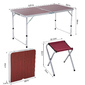 Outsunny Mesa Maleta De Aluminio 4 Taburete Plegable Portátil Para Acampada Outsunny Mesa Maleta De Aluminio 4 Taburete Plegable Portátil Para Acampada