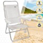 Saving Pack 2 Cadeiras De Praia Anti-queda Multiposições Ibiza 48x57x99 Cm Aktive - Bege 