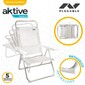 Saving Pack 2 Cadeiras De Praia Anti-queda Multiposições Ibiza 48x57x99 Cm Aktive - Bege Saving Pack 2 Cadeiras De Praia Anti-queda Multiposições Ibiza 48x57x99 Cm Aktive - Bege