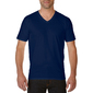 Camiseta De Manga Corta Con Cuello V Gildan Premium - Azul Camiseta De Manga Corta Con Cuello V Gildan Premium - Azul