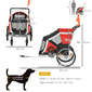 Remolque Bicicleta Perros Pawhut D00-142rd - Rojo Remolque Bicicleta Perros Pawhut D00-142rd - Rojo