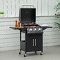 Barbacoa De Gas Outsunny 846-103v94bk - Negro Barbacoa De Gas Outsunny 846-103v94bk - Negro