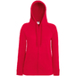 Sudadera Con Capucha Fruit Of The Loom - Rojo - Casual Mujer 