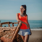 Camiseta Básica De Tenis Bb By Belén Berbel - Naranja Fluor - Ropa Deportiva Padel Y Tenis Mujer Camiseta Básica De Tenis Bb By Belén Berbel - Naranja Fluor - Ropa Deportiva Padel Y Tenis Mujer