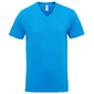 Camiseta De Manga Corta Con Cuello V Gildan Premium - Azul Zafiro 