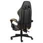 Silla Gaming Vidaxl Con Reposapiés Cuero Sintético Y Rayas Silla Gaming Vidaxl Con Reposapiés Cuero Sintético Y Rayas