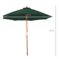 Sombrilla De Madera Outsunny 84d-097gn Sombrilla De Madera Outsunny 84d-097gn