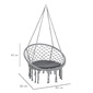 Silla Hamaca Colgante Redondo Outsunny 84a-194v01gy Silla Hamaca Colgante Redondo Outsunny 84a-194v01gy