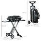 Barbacoa De Gas Outsunny 846-074 - Negro Barbacoa De Gas Outsunny 846-074 - Negro
