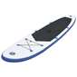 Vidaxl Set De Paddel Surf Tabla Sup Inflable Azul Y Blanco Vidaxl Set De Paddel Surf Tabla Sup Inflable Azul Y Blanco