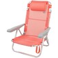 Silla Plegable Multiposición Aluminio Aktive Beach - Coral Silla Plegable Multiposición Aluminio Aktive Beach - Coral