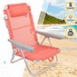 Silla Plegable Multiposición Aluminio Aktive Beach - Coral Silla Plegable Multiposición Aluminio Aktive Beach - Coral