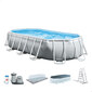 Piscina Desmontável Intex - Cinzento - Piscina Oval 503x274x122cm Piscina Desmontável Intex - Cinzento - Piscina Oval 503x274x122cm