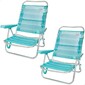 Pack Ahorro 2 Sillas Playa Mediterráneo Multiposición Con Asas 47x48x80 Cm Aktive - Azul Pack Ahorro 2 Sillas Playa Mediterráneo Multiposición Con Asas 47x48x80 Cm Aktive - Azul