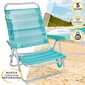 Saving Pack 2 Cadeiras De Praia Mediterrânicas Multiposições Com Pegas 47x48x80 Cm Aktive - Azul 