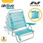 Saving Pack 2 Cadeiras De Praia Mediterrânicas Multiposições Com Pegas 47x48x80 Cm Aktive - Azul 