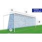 Juego Redes Para Porteria Fútbol 11  Medias Reglamentarias En 748  Blanco Calidad Excelent - Blanco - Redes fútbol 11  – 4mmX120mm 