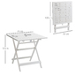 Mesa Exterior Plegable Outsunny 84b-726wt - Blanco Mesa Exterior Plegable Outsunny 84b-726wt - Blanco