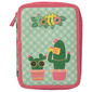 Estuche Escolar Dos Compartimentos Lovely Cactus - Verde - Estuche Escolar Estuche Escolar Dos Compartimentos Lovely Cactus - Verde - Estuche Escolar