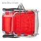 Silla Plegable Multiposición Aluminio Aktive Beach 108x60x82 Cm - Rojo Silla Plegable Multiposición Aluminio Aktive Beach 108x60x82 Cm - Rojo
