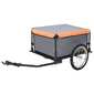 Vidaxl Reboque De Carga Para Bicicleta 65 Kg Cinzento E Laranja - Cinzento - reboque de carga para bicicleta 
