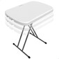 Mesa Lateral Dobrável Ajustável Em Altura 66 X 46 X 61-71 Cm - Branco Mesa Lateral Dobrável Ajustável Em Altura 66 X 46 X 61-71 Cm - Branco
