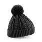 Gorro De Invierno Modelo Beanie De Punto Con Pompón Beechfield - Gris Oscuro Gorro De Invierno Modelo Beanie De Punto Con Pompón Beechfield - Gris Oscuro
