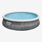 Piscina Hinchable Fast Set Bestway Ratán 457x107 Cm Con Depuradora Cartucho 2.006 L/h Y Escalera - Gris Piscina Hinchable Fast Set Bestway Ratán 457x107 Cm Con Depuradora Cartucho 2.006 L/h Y Escalera - Gris