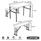 Mesa Plegable Con Bancos Ultrarresistente Lifetime 106x61x74 Cm Uv100 Mesa Plegable Con Bancos Ultrarresistente Lifetime 106x61x74 Cm Uv100