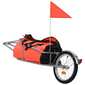 Remolque De Bicicleta Para Equipaje Vidaxl - Naranja Remolque De Bicicleta Para Equipaje Vidaxl - Naranja
