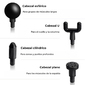 Mini Pistola De Masaje Con 4 Cabezales - Negro Mini Pistola De Masaje Con 4 Cabezales - Negro