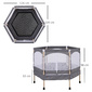 Trampolim Infantil Homcom 342-010gy - Cinzento Trampolim Infantil Homcom 342-010gy - Cinzento