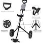 Costway Carrito De Golf Con 2 Ruedas Plegable Estructura De Metal - Negro Costway Carrito De Golf Con 2 Ruedas Plegable Estructura De Metal - Negro