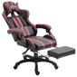 Silla Gaming Vidaxl Con Reposapiés Cuero Sintético Y Rayas Silla Gaming Vidaxl Con Reposapiés Cuero Sintético Y Rayas