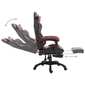 Silla Gaming Vidaxl Con Reposapiés Cuero Sintético Y Rayas Silla Gaming Vidaxl Con Reposapiés Cuero Sintético Y Rayas