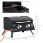 Barbacoa Gas Plegable Outsunny 846-104v94bk - Negro Barbacoa Gas Plegable Outsunny 846-104v94bk - Negro