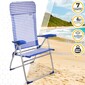 Pack Ahorro 2 Sillas Playa Sicilia Multiposición Antivuelco C/cojín 47x61x118 Cm Aktive - Azul Pack Ahorro 2 Sillas Playa Sicilia Multiposición Antivuelco C/cojín 47x61x118 Cm Aktive - Azul