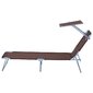 Outsunny Tumbona Plegable Marron Oxford Hierro 187x58x27cm Outsunny Tumbona Plegable Marron Oxford Hierro 187x58x27cm
