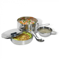 Fiambrera Redonda Hosa Round Multi-set - Acero Inox - Plateado - Fiambrera Camping Fiambrera Redonda Hosa Round Multi-set - Acero Inox - Plateado - Fiambrera Camping