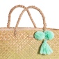 Capazo Playa Verde Rafia Natural De 35x15x58 Cm - verde - Capazo Playa Verde Capazo Playa Verde Rafia Natural De 35x15x58 Cm - verde - Capazo Playa Verde