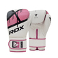 Guantes Muay Thai Rdx Ego Maya Hide Leather - Rosa - Muay Thai Sparring Kickboxing MMA 