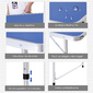 Outsunny Mesa De Ping-pong Plegable Altura Ajustable De 3 Niveles Con Palas Outsunny Mesa De Ping-pong Plegable Altura Ajustable De 3 Niveles Con Palas