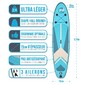 Paddle Hinchable Indiana Blue Rohe 10'6''(320cm) 30''(76cm) 6''(15cm),inflador, Remo, Leash, Mochila - Azul - <p>horas De Diversion</p> 