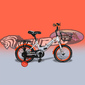 Bicicleta Plegable Infantil Airel De 18 Pulgadas Con Ruedines - Gris 