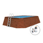 Piscina Madera Panelada K2o 345x255x107 Cm Depuradora De Arena 3.028 L/h Con Escalera - Marron - Con Escalera Piscina Madera Panelada K2o 345x255x107 Cm Depuradora De Arena 3.028 L/h Con Escalera - Marron - Con Escalera