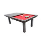 Billar Convertible En Una Mesa, Viene Con Accesorios - Alfombra Roja - 217 X 125 Cm Billar Convertible En Una Mesa, Viene Con Accesorios - Alfombra Roja - 217 X 125 Cm