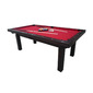 Billar Convertible En Una Mesa, Viene Con Accesorios - Alfombra Roja - 217 X 125 Cm Billar Convertible En Una Mesa, Viene Con Accesorios - Alfombra Roja - 217 X 125 Cm