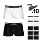 Cuecas Boxer All Blacks (Pack 10) - Preto/Branco - 0 Cuecas Boxer All Blacks (Pack 10) - Preto/Branco - 0