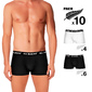 Cuecas Boxer All Blacks (Pack 10) - Preto/Branco - 0 Cuecas Boxer All Blacks (Pack 10) - Preto/Branco - 0