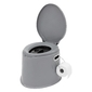 Inodoro Portátil Para Camping Con Soporte Para Papel Y Cubo Interior Extraíble De 5 L - Gris - Entrenador de espalda Inodoro Portátil Para Camping Con Soporte Para Papel Y Cubo Interior Extraíble De 5 L - Gris - Entrenador de espalda